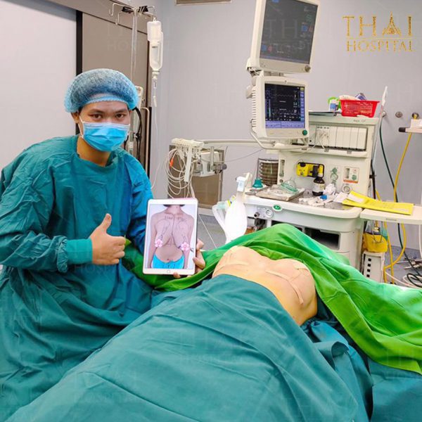 Kết quả phẫu thuật ngực của khách hàng tại Viện Thẩm Mỹ Thái Hospital